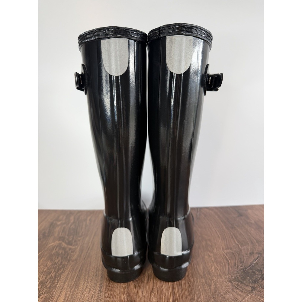 Hunter Original Kids Gloss Black Boot NIB Girl Size 2/ Boy Size 1 - Picture 6 of 13
